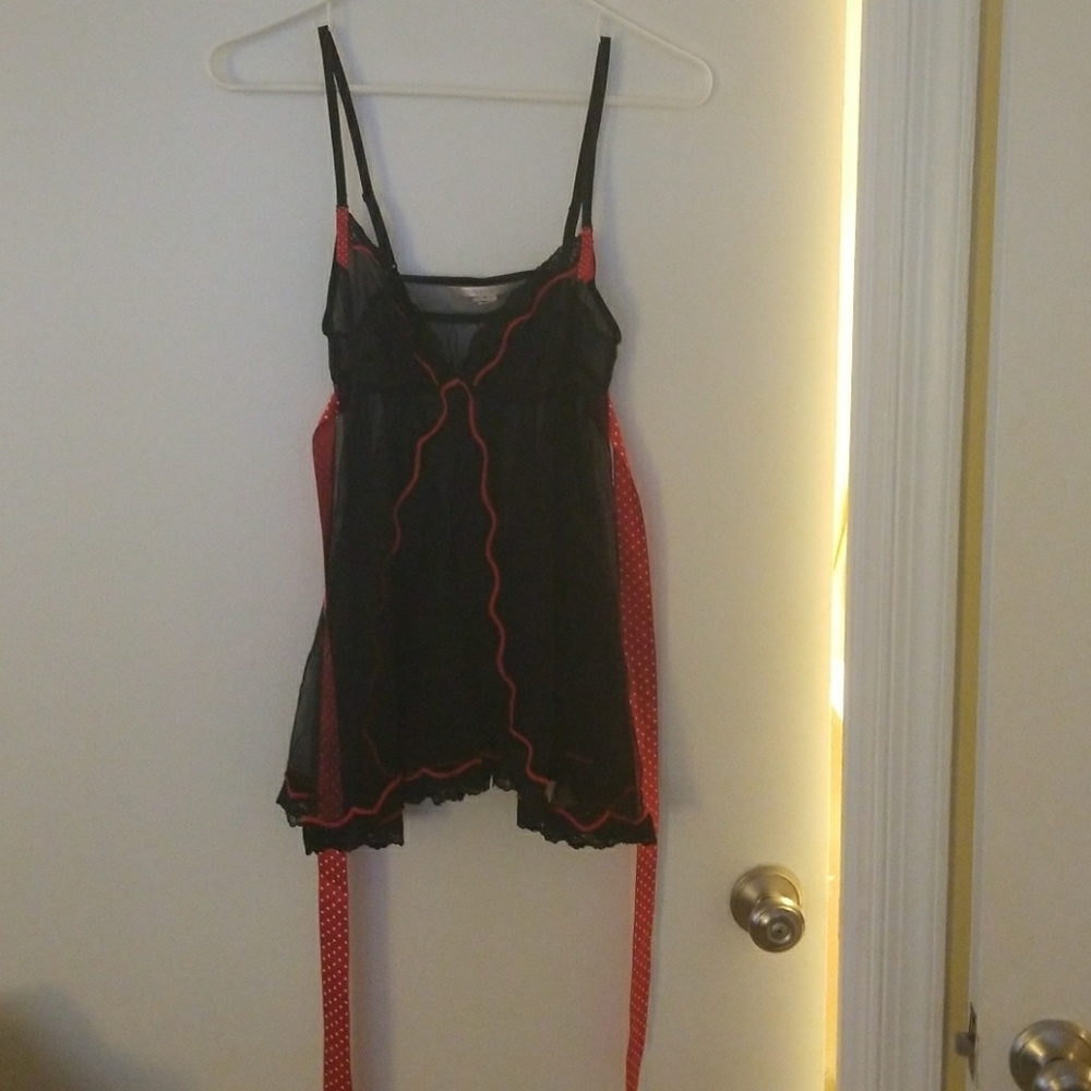 VS teddy black with red accents size small